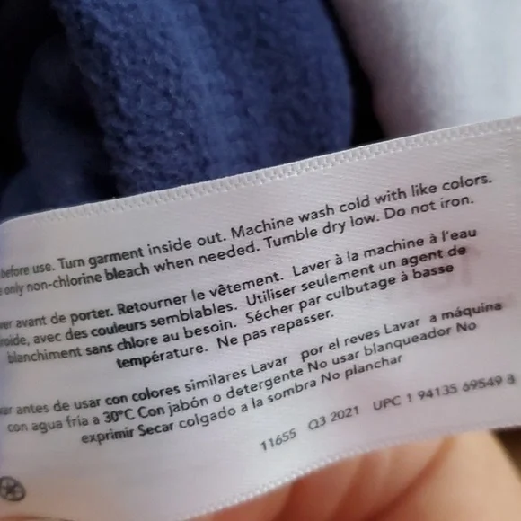 OshKosh B'gosh NWT 2 tone blue fleece zip up jacket size 18 month - Picture 7 of 9